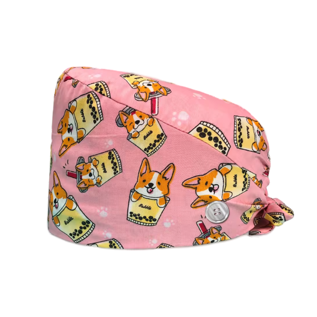 Bubble Tea Dog Scrub Cap